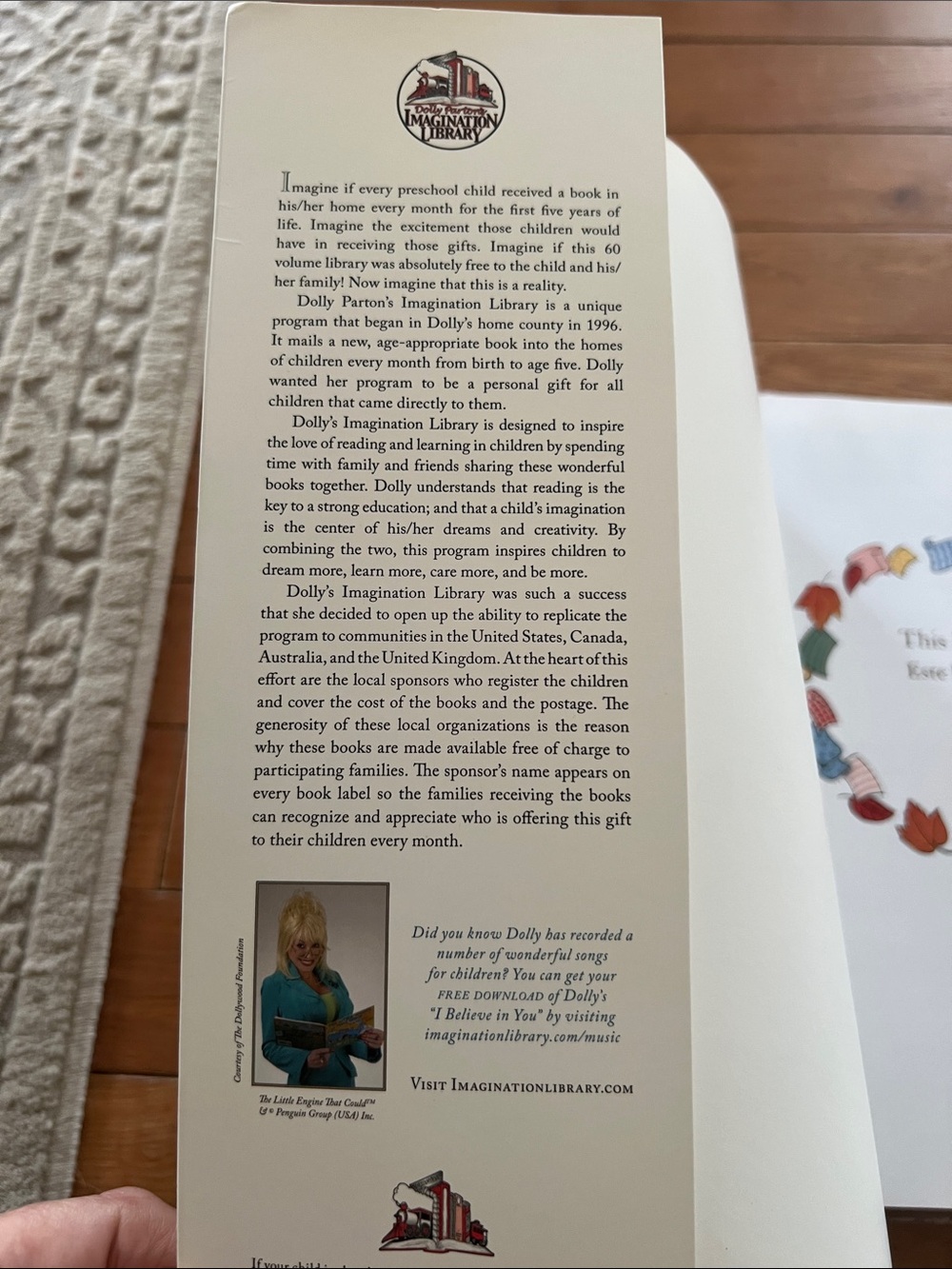 Dolly Parton’s Coat of Many Colors Children's Book - Imagination Library - Picture 6 of 6